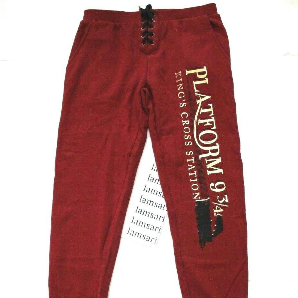 Harry Potter Hogwarts Express Lace Up Jogger Pants - Picture 2 of 8